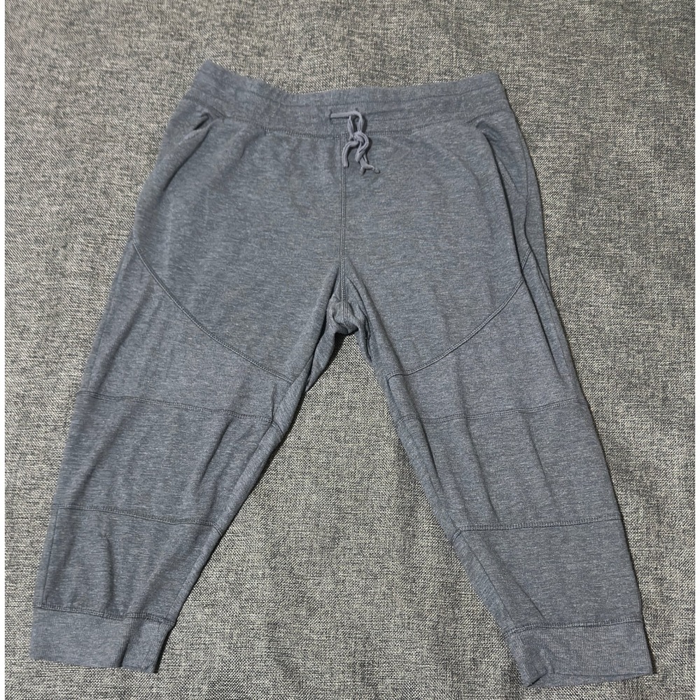 Danskin Now Womens Large Capri Jogger Pants Charcoal Grey Heather DNL18130
